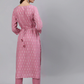 Women Mauve Ethnic Motifs Yoke Design Kurta Set