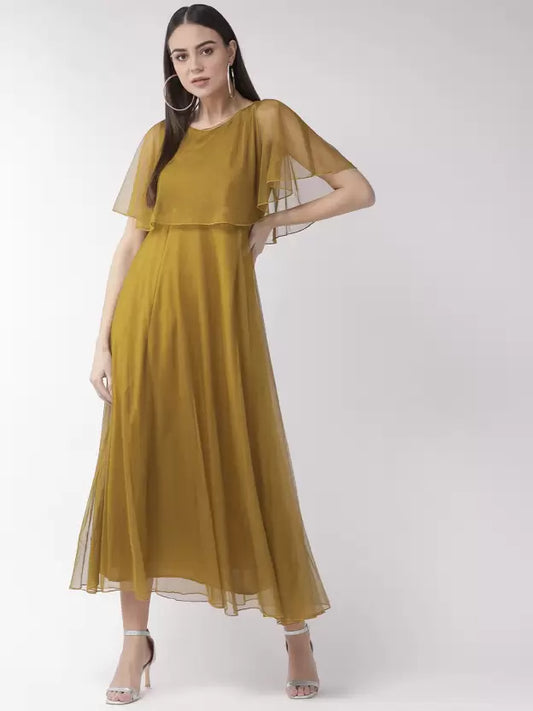 Women Maxi Gold Dress