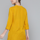 Women Mustard Yellow Solid Kurti