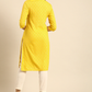 Women Mustard Yellow Embroidered Kurta Top