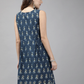 Women Navy Blue A-Line Dress