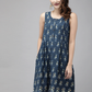Women Navy Blue A-Line Dress