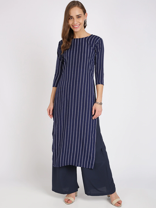 Women Striped Kurta with Palazzos