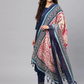 Women Navy Blue & Beige Solid Kurta Set