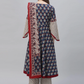 Women Navy Blue Printed Kurta Set