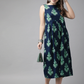 Women Navy Blue & Green Kurta