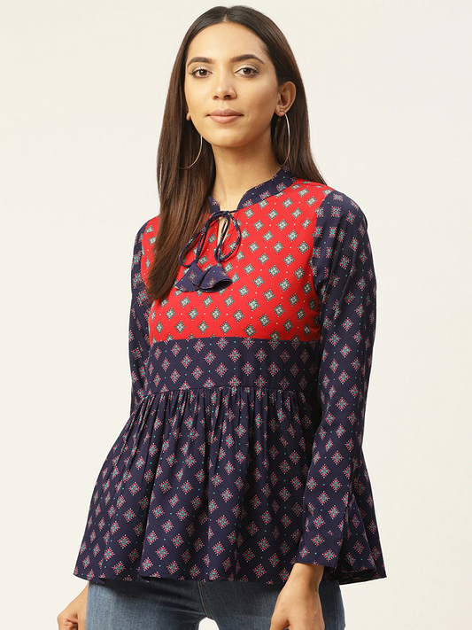 Women Printed A-Line Top