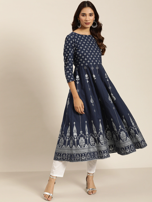 Women Ethnic Motif Print A-Line Kurta