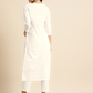 Women Off-White Solid Kurta Set