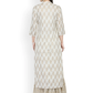 Women Off-White & Gold Toned Kurta with Skirt