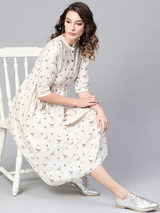 Women Printed A-Line Dress