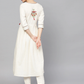 Women Off-White Embroidered Kurta Set