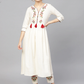 Women Off-White Embroidered Kurta Set