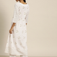 Women Off White Motifs Printed Cotton Kurta Set