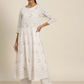 Women Off White Motifs Printed Cotton Kurta Set