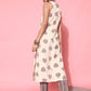 Women Off White & Mauve Printed Kurta Set