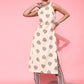 Women Off White & Mauve Printed Kurta Set