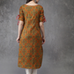 Women Orange & Green Kurta