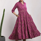 Women Pink Printed Anarkali Kurta