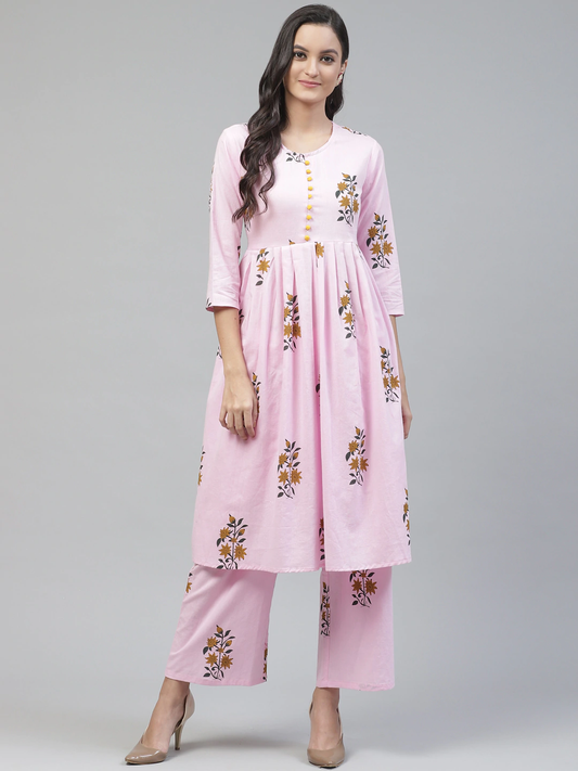 Women Floral Print Kurta with Palazzos