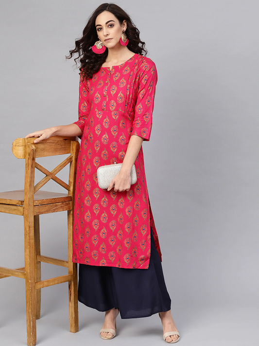 Women Printed Kurta with Palazzos
