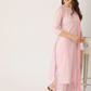 Women Pink & Silver Printed Kurta Set