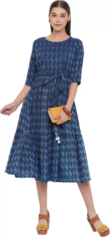 Women Printed Pure Cotton Ethnic Dress