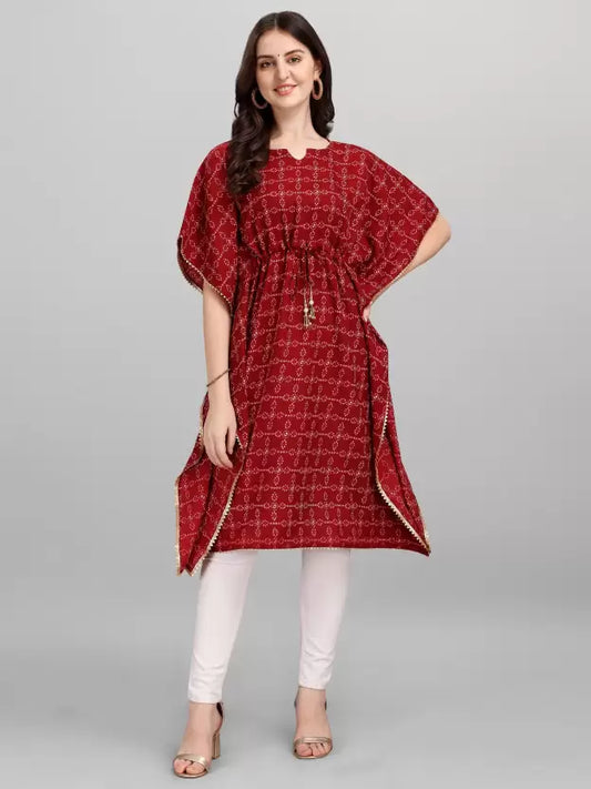 Women Printed Pure Cotton Kaftan