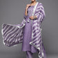 Women Purple Bandhani Yoke Design Sequinned Kurta Set