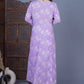 Women Purple Cotton Anarkali Kurta set