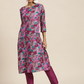 Women Purple Pure Cotton Kurta Set