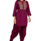Women Rayon A-Line Printed Kurti with Dhoti Pant Set