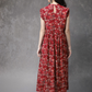 Women Red Floral Print A-Line Kurta