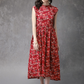 Women Red Floral Print A-Line Kurta