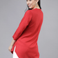 Women Red Printed Tunic