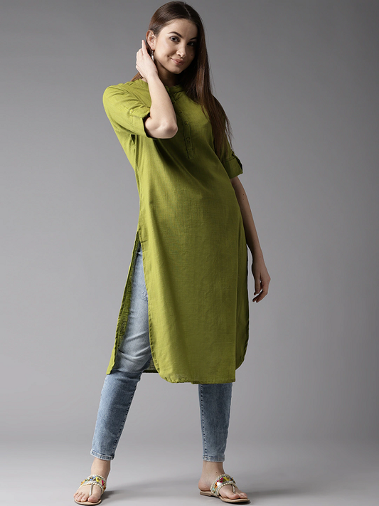 Women Solid Symmetric Kurta