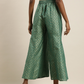 Women Sea Green Cropped Palazzos
