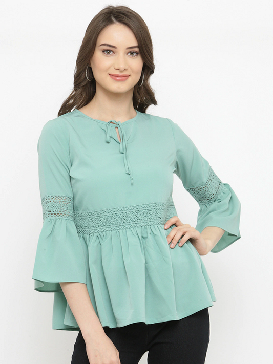 Women Self Design Peplum Top