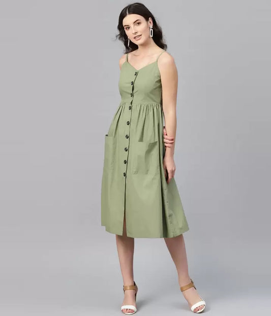 Women Shirt Green Dress