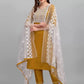 Women Silk Mustard Kurta set