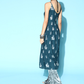 Women Teal Blue Motifs Print Kurta