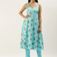 Women Turquoise Blue Anarkali Kurta Sets