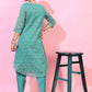 Women Turquoise Kurti Dhoti set