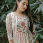 Women Viscose Rayon Off-white Kurta set