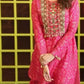Women Viscose Rayon Pink Kurta Sharara set