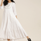 Women White Embroidered Dress