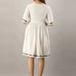 Women White Embroidered Dress