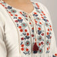 Women White Embroidered Dress