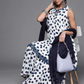 Women White & Navy Blue Kurta, Sharara & Dupatta Set