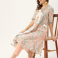Women White & Peach-Coloured Cotton Kurta
